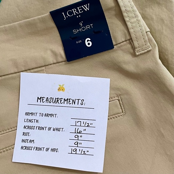 NWT!! J. CREW Factory 9” Frankie Bermuda Chino Shorts Light Khaki Preppy Size 6 - Picture 16 of 16